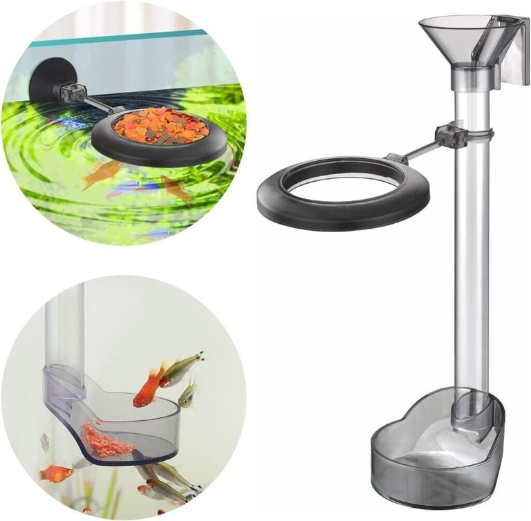 image for Aquarium Fish Feeder Tube Kit with Feeding Ring & Cleaning Brush
