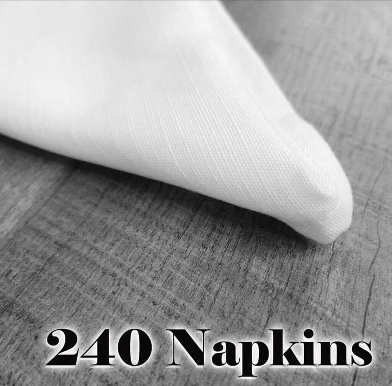 image for 240 pcs Table Linen Napkins Dinner Cloth for Restaurant Hotel Wedding- Brand New