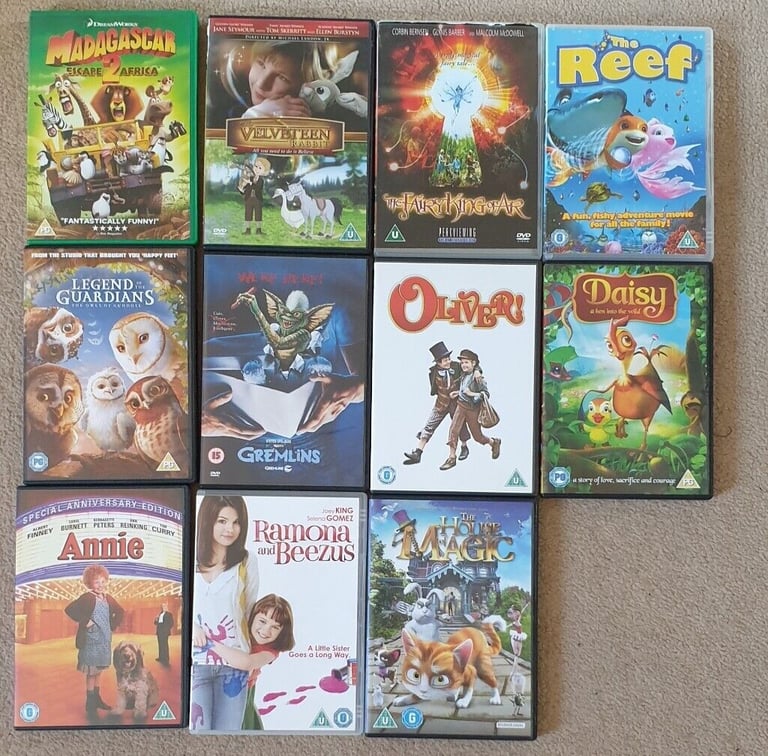 DVDs 75p each or £6 for them all