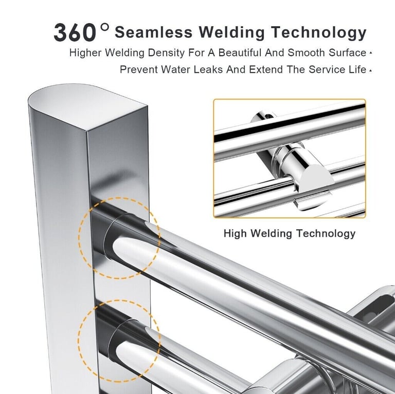 New Bathroom Straight Towel Rail Radiator 800 x 500mm RRP £92 Our Price £58
