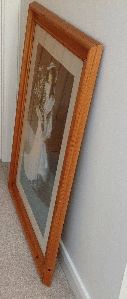 Large Rectangular Pine Frame with 'Spring' by John Lavery Print, 93cms x 68cms (36.5 x 26.75 inches)