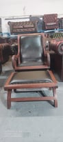 Chesterfield Slipper Chair and Footstool
