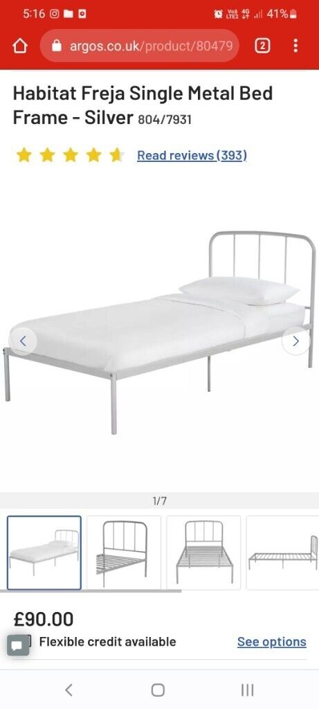 Single metal bed