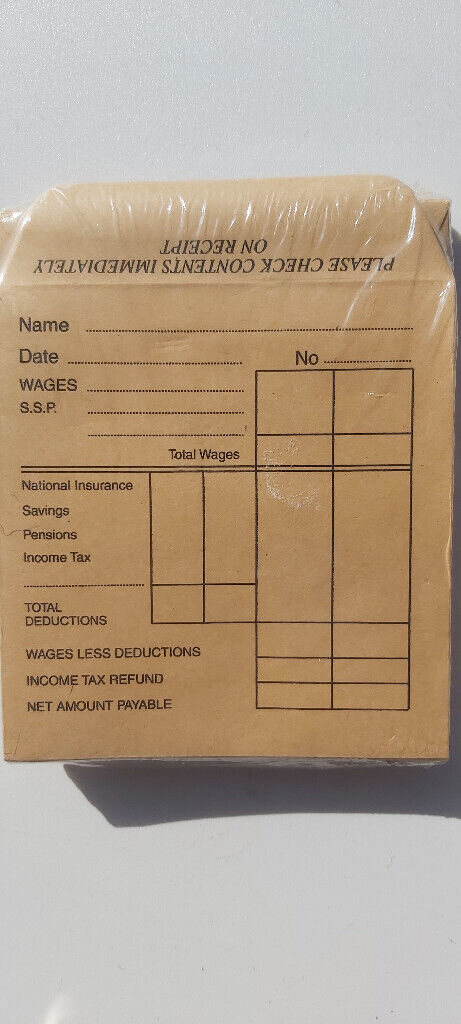 WAGE ENVELOPES CASH PACKET SELF SEAL