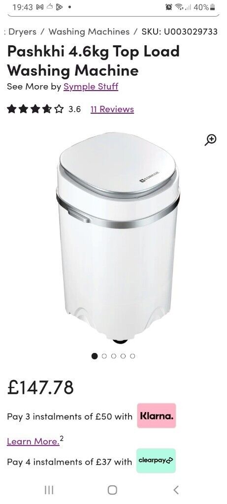 image for New Portable Washing machine 4.6kg