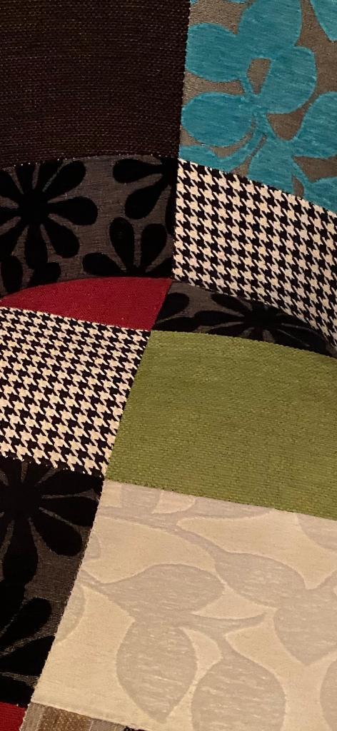 IKEA Colorful Patchwork chair with Wooden Legs