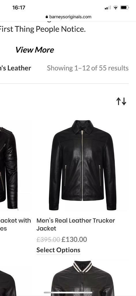 image for Barneys Originals leather jacket brand new with tags,size L