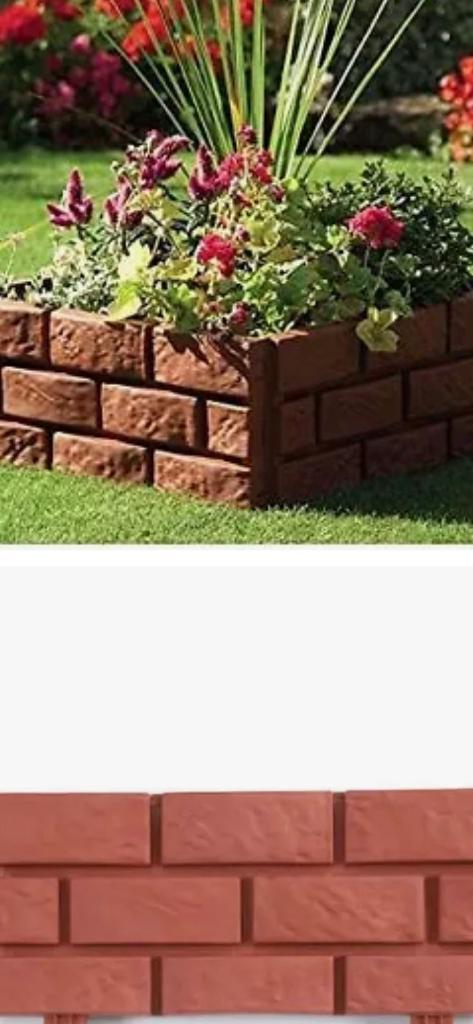 Brick effect garden edging 