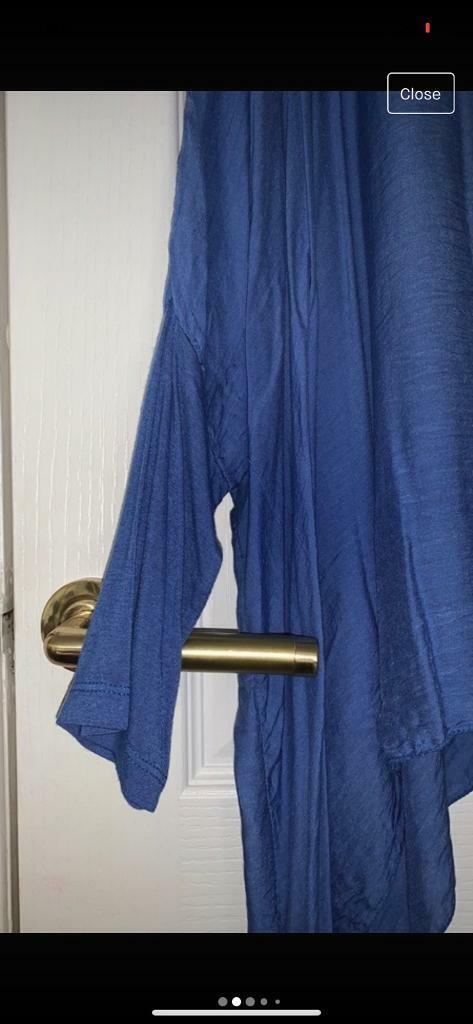Lovely BNWT blue top with matching vest top and scarf. One size