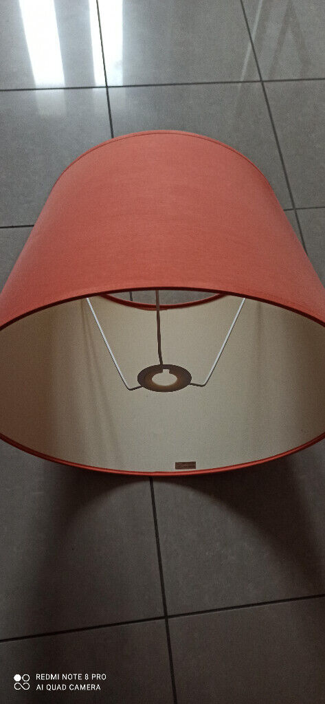 Orange / rust cotton fabric lampshade