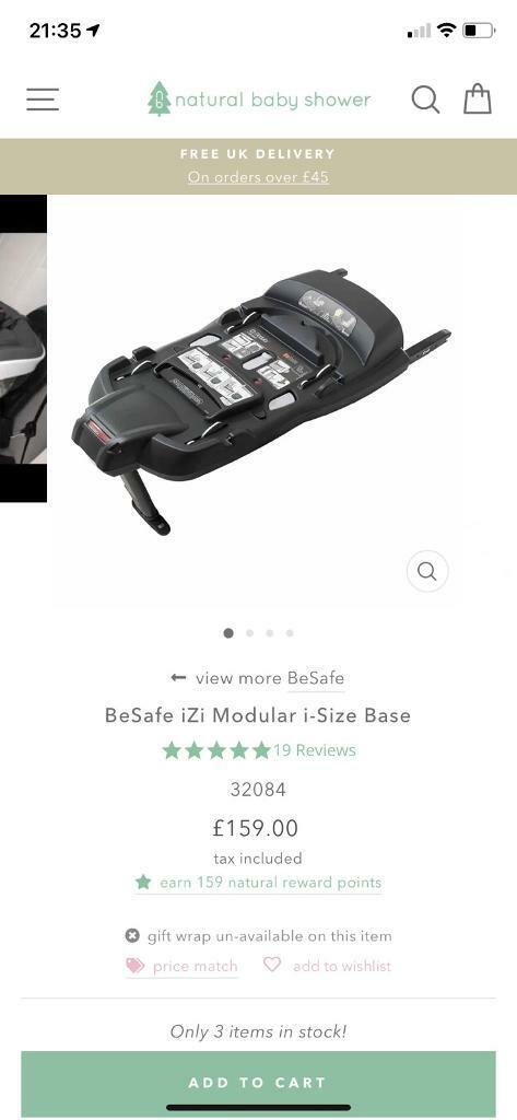 Besafe izi modular for baby seat new 