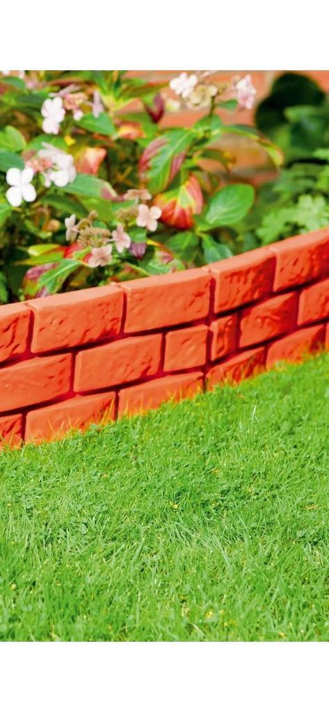 Brick effect garden edging 