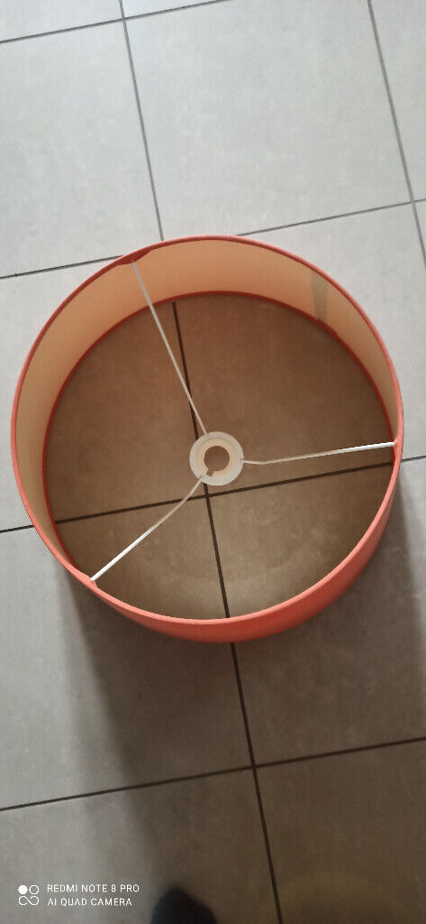 Orange / rust cotton fabric lampshade