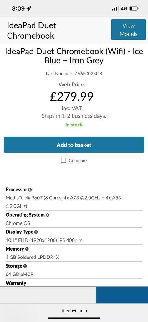 IdeaPad Duet Chromebook