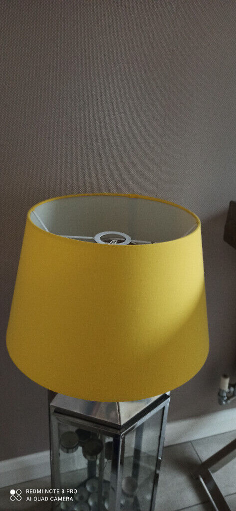 image for Yellow cotton fabric lampshade