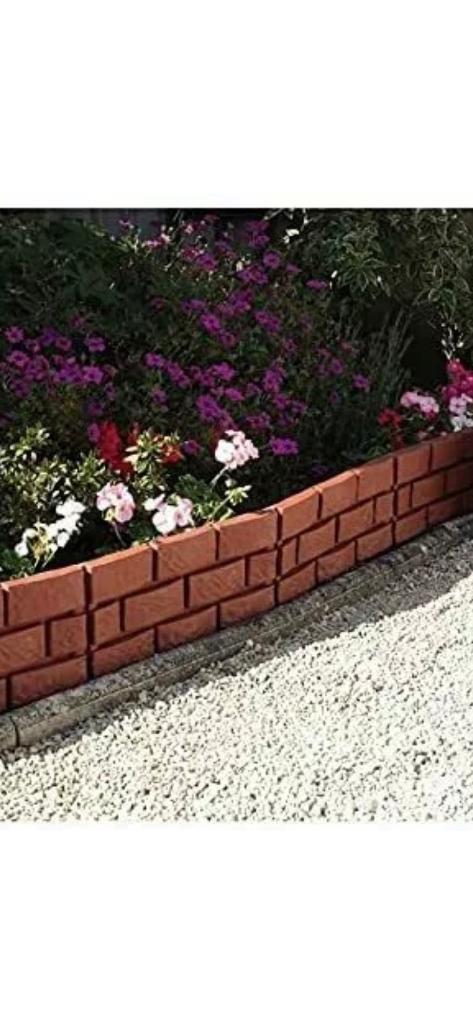 Brick effect garden edging 