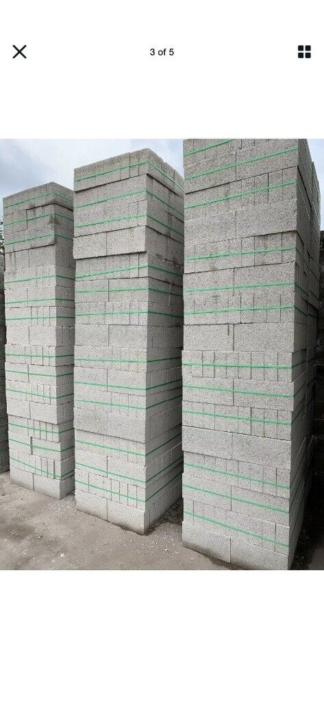 image for 100m 7.3n Medium Den Blocks 72  Per Pack 440x215x100m  @£72 exc  We Sell all types of Bricks&Blocks