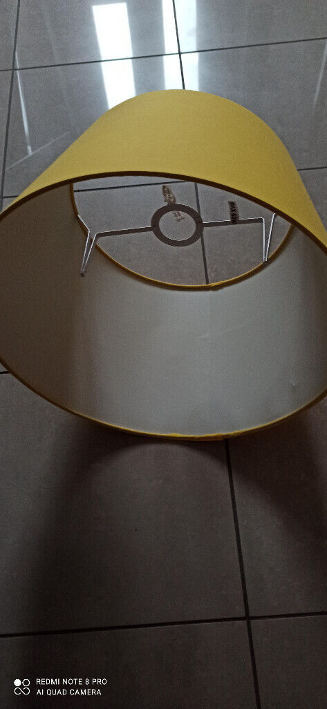Yellow cotton fabric lampshade