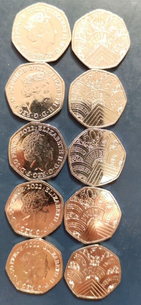 2022 Elizabeth II 50 Years of Pride 50p Sealed bag of 20 coins ,unc