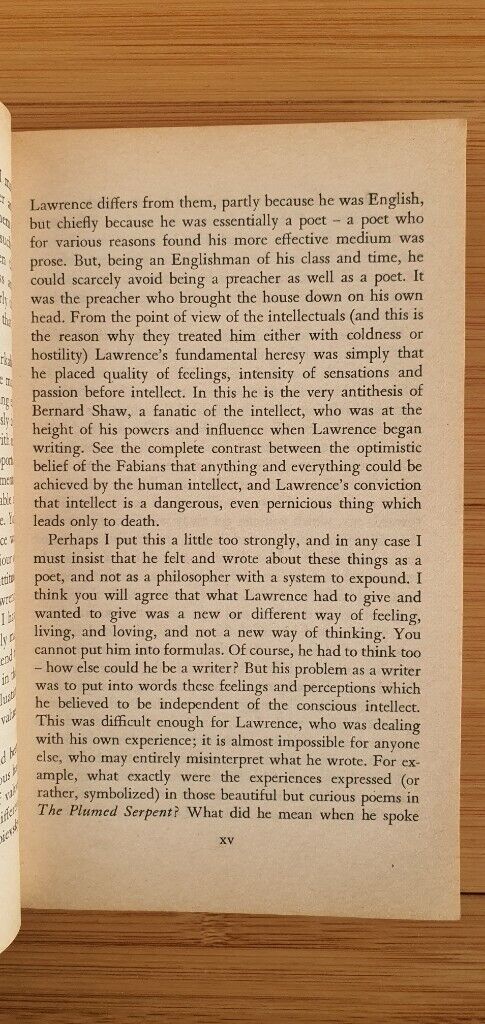 ‘Apocalypse with an introduction by Richard Aldington’, Wrote by D.H.Lawrence