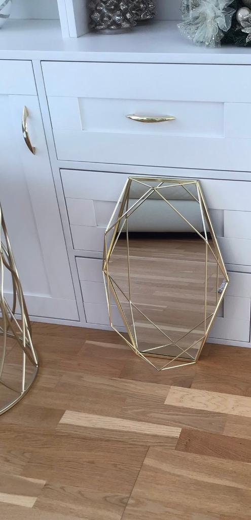 Gold mirror/tray 