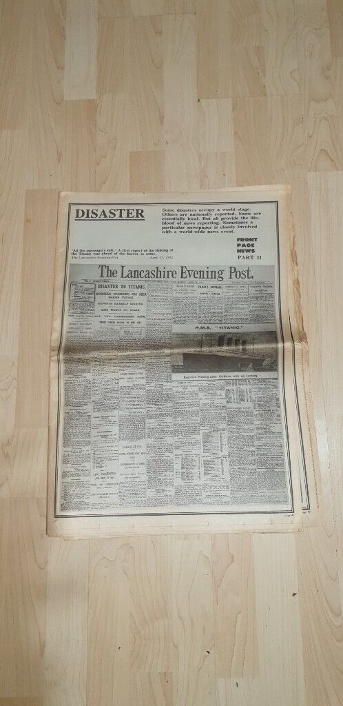 image for 1912 titanic newspaper 