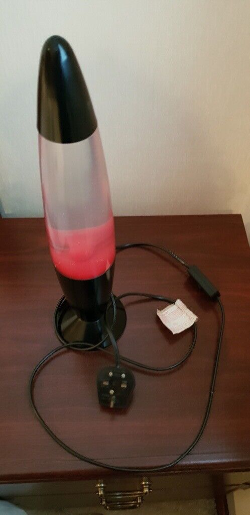 RED AND CLEAR LAVA LAMP 