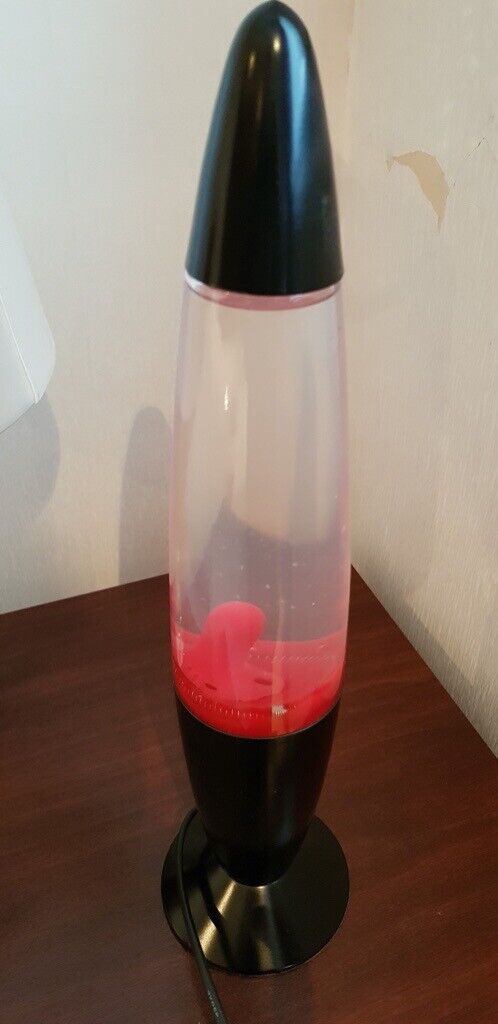 image for RED AND CLEAR LAVA LAMP 