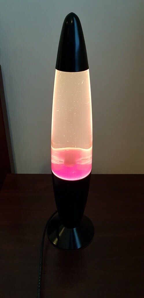RED AND CLEAR LAVA LAMP 