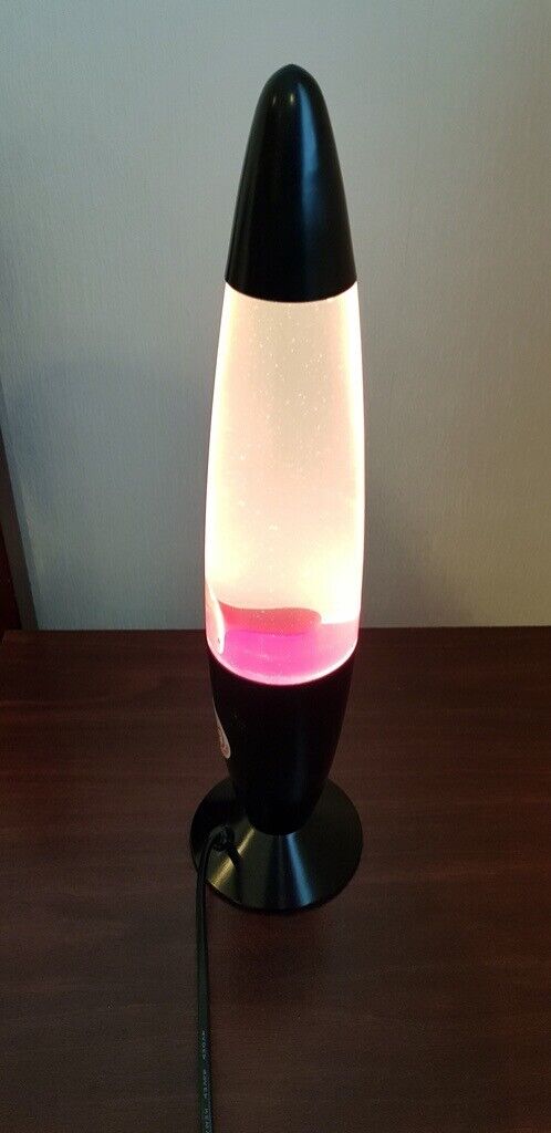 RED AND CLEAR LAVA LAMP 