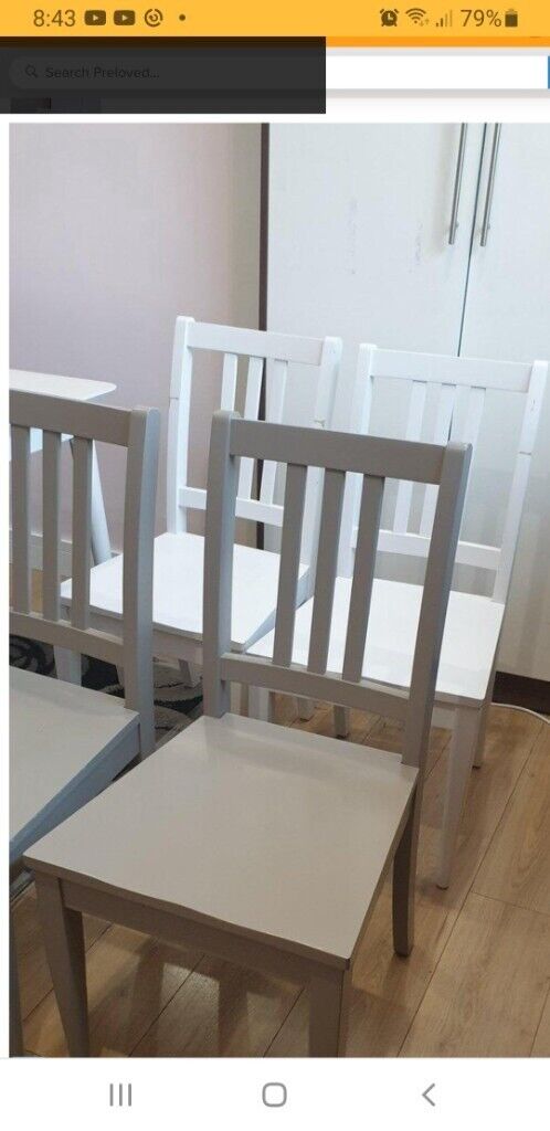 Compact dining table and chairs 