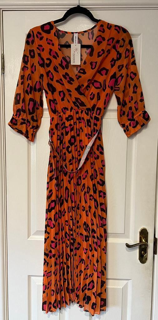 image for Brand New Animal Print Orange Dress Size 12/14