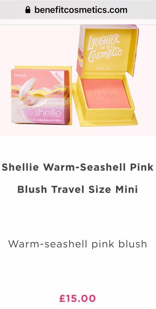 Benefit shellie mini size blush new