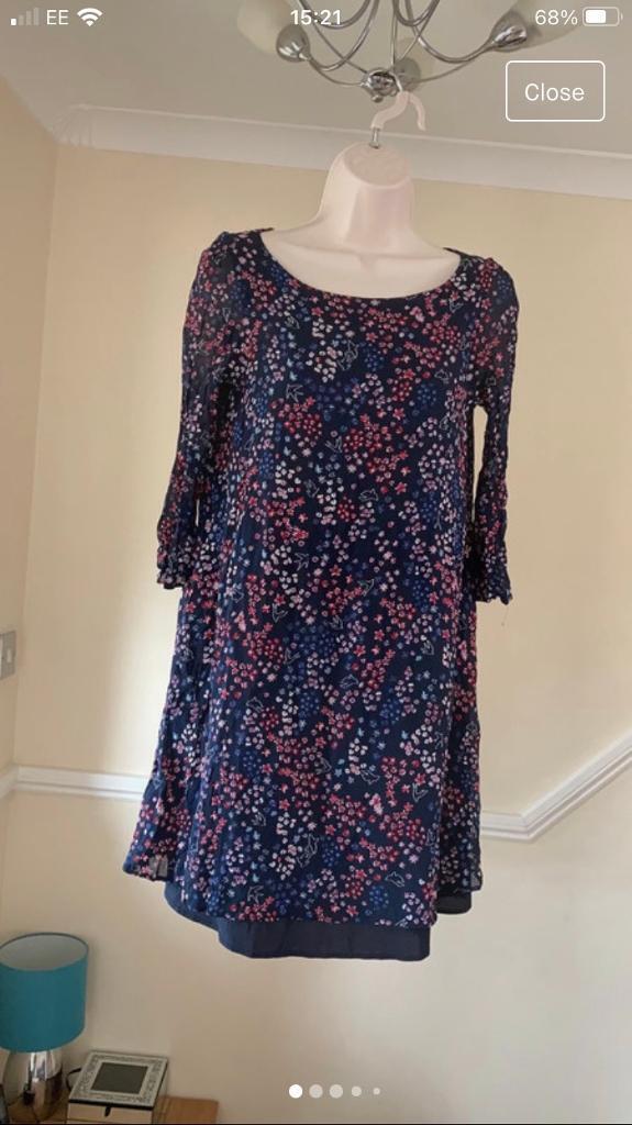 image for Designer Claudie Pierlot Navy floral dress - 8 (36)
