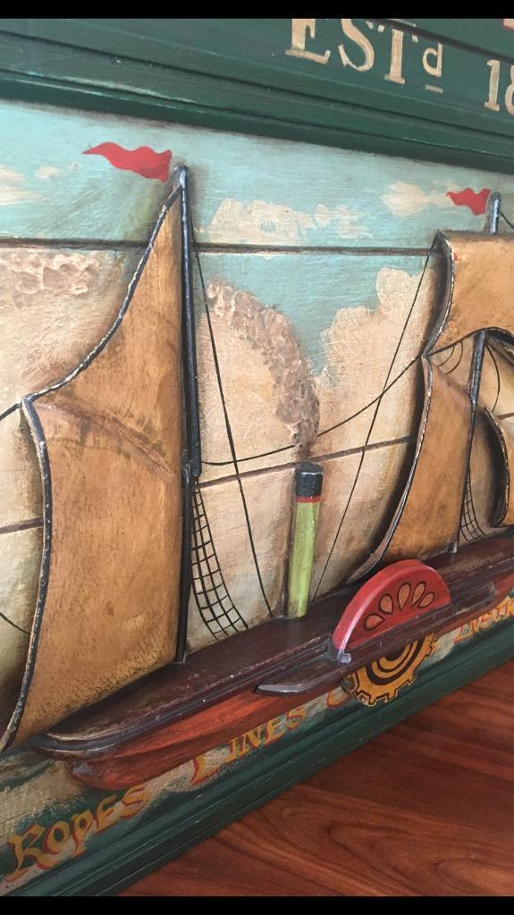 XL Ships Stores 3D wooden advertising sign