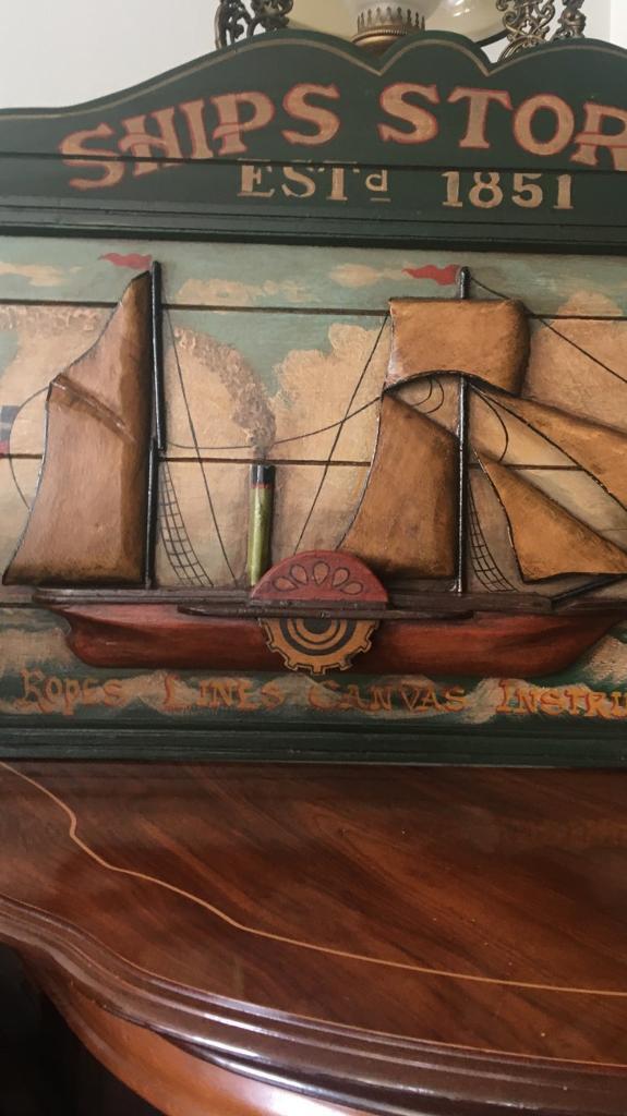 XL Ships Stores 3D wooden advertising sign