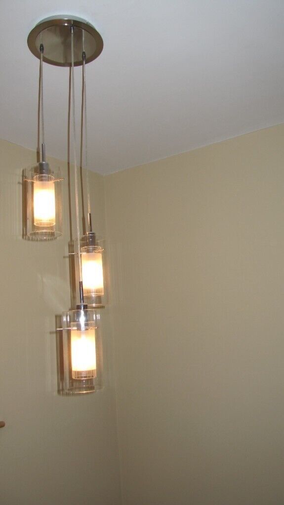 image for  Ceiling lights, suspended, clear glass, tube fittings set of four, sell separate or together