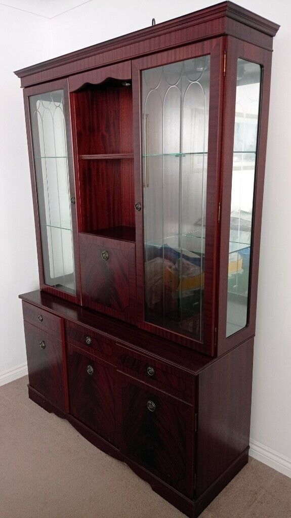 VICTORIAN DISPLAY by Morris of Glasgow Mahogany China Drinks