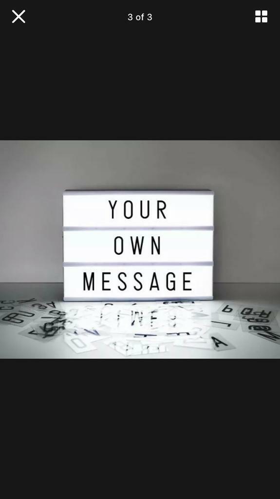 LED Light Box Create Your Own Message Party Wedding No Letters Battery Operated