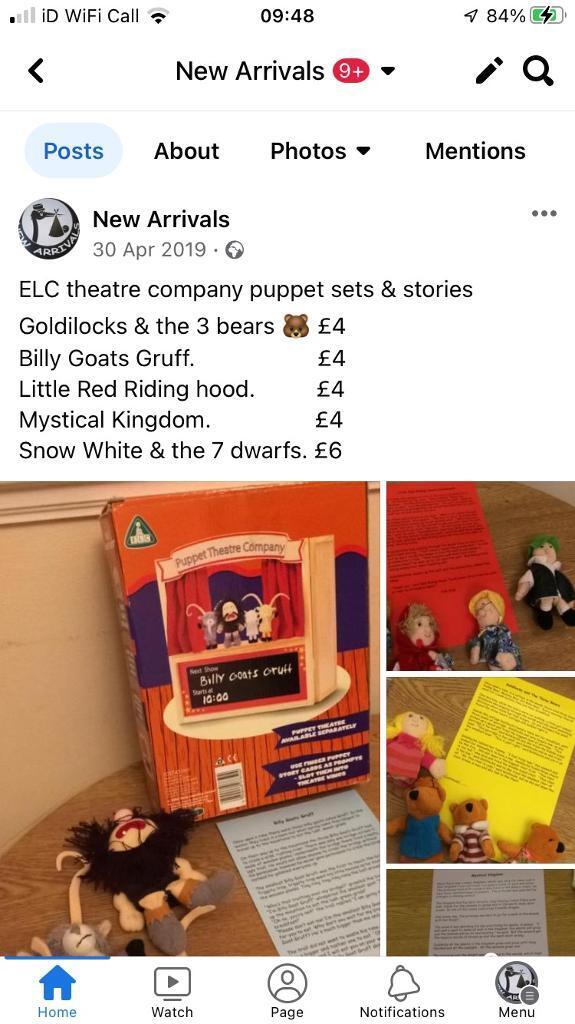 image for ELC puppet play sets