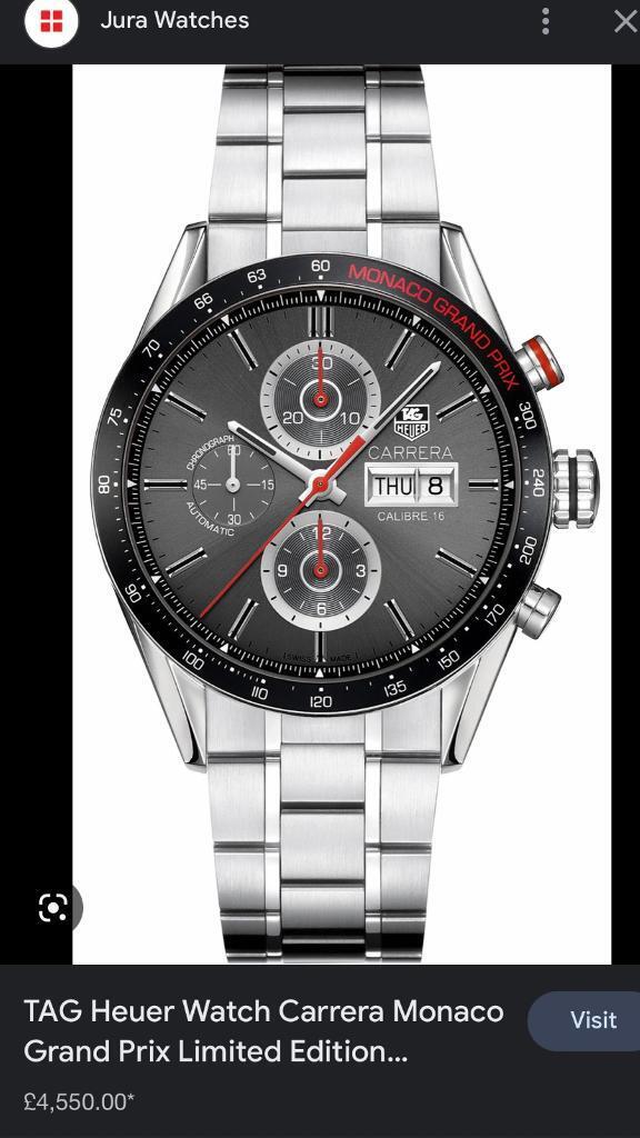 Tag Heuer Carrera Monaco Grand Prix Limited Edition Of 4000 From 2013