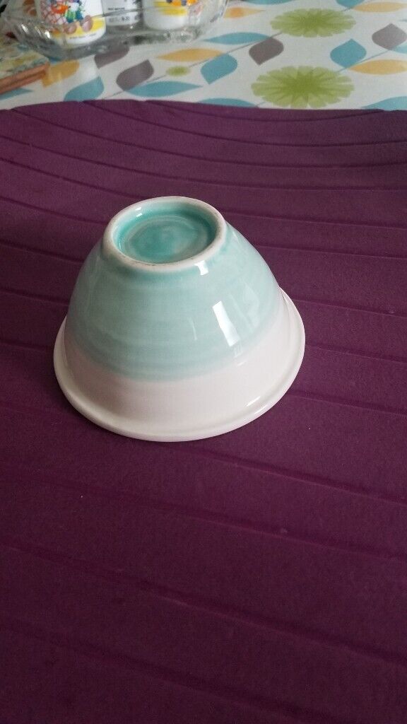 Handcrafted light blue deep dish, new   £1.5