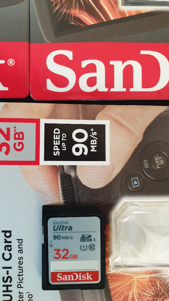 SANDISK ULTRA SDHC SD AND MICRO SD CLASS 10 U1 32GB 90MB/SEC UHS-I SDHC 32G MEMORY CARD with win10