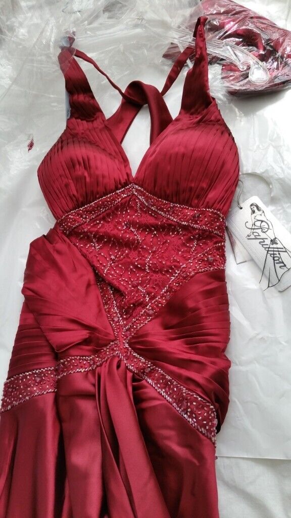 Elegant Dress, Red Colour (Size 10/12) - Brand New