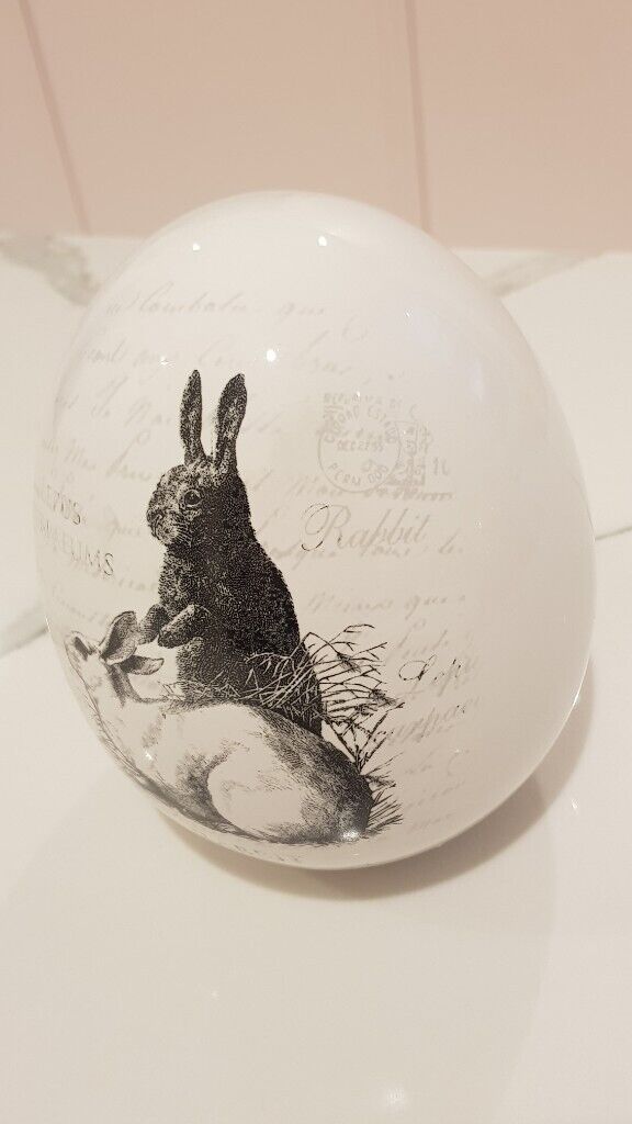 Egg Shaped Bunny Ornament 
