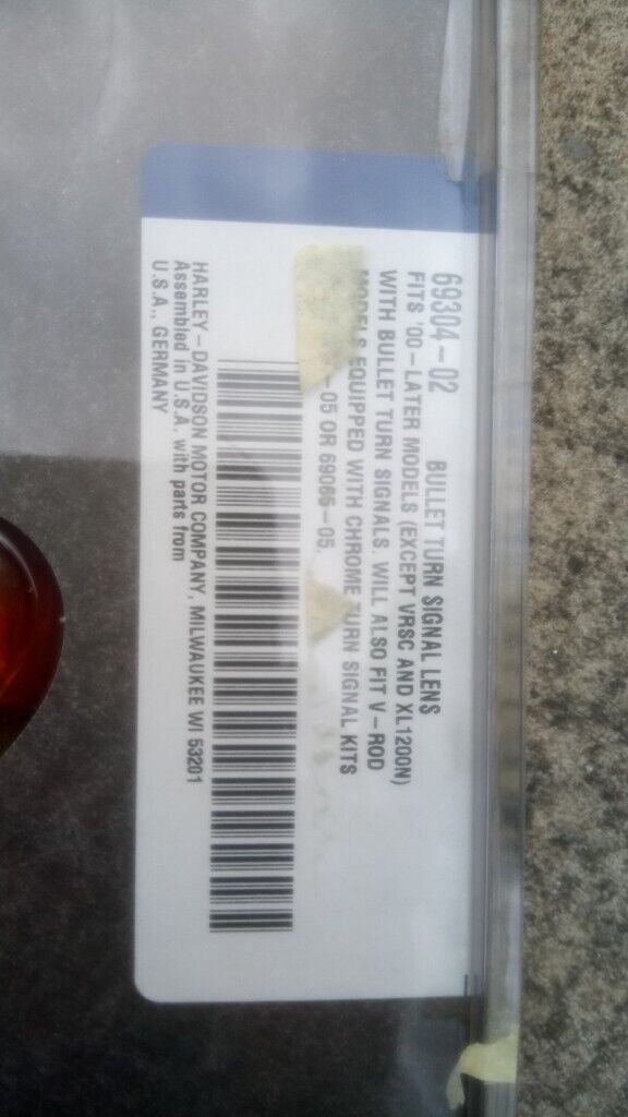 Genuine Harley Davidson Smoked Motorcycle Indicator Lenses 
