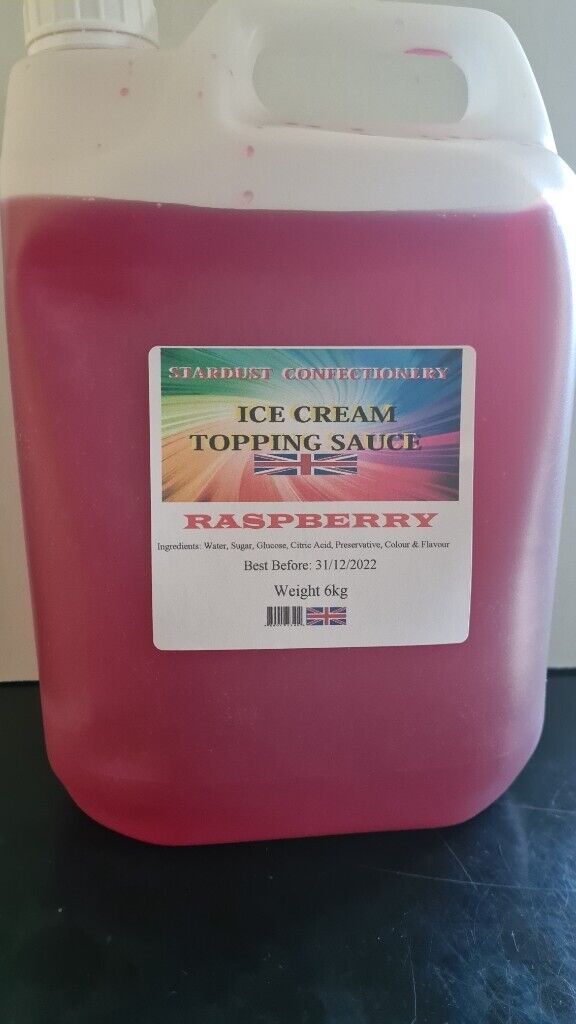 6 kg Ice cream Topping sauce Raspberry flavour 