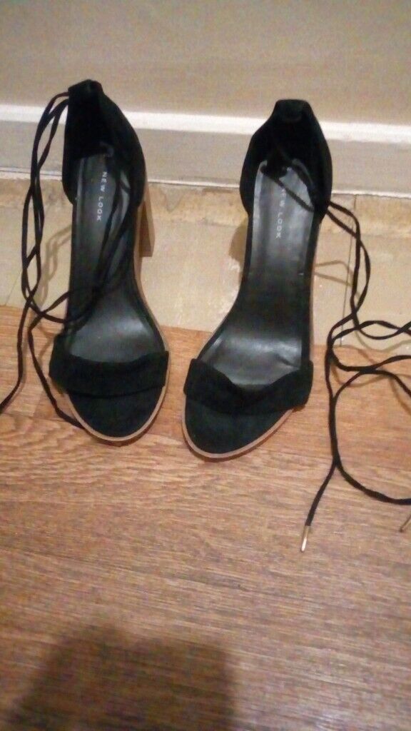 image for Ladies high heel tie-up sandals