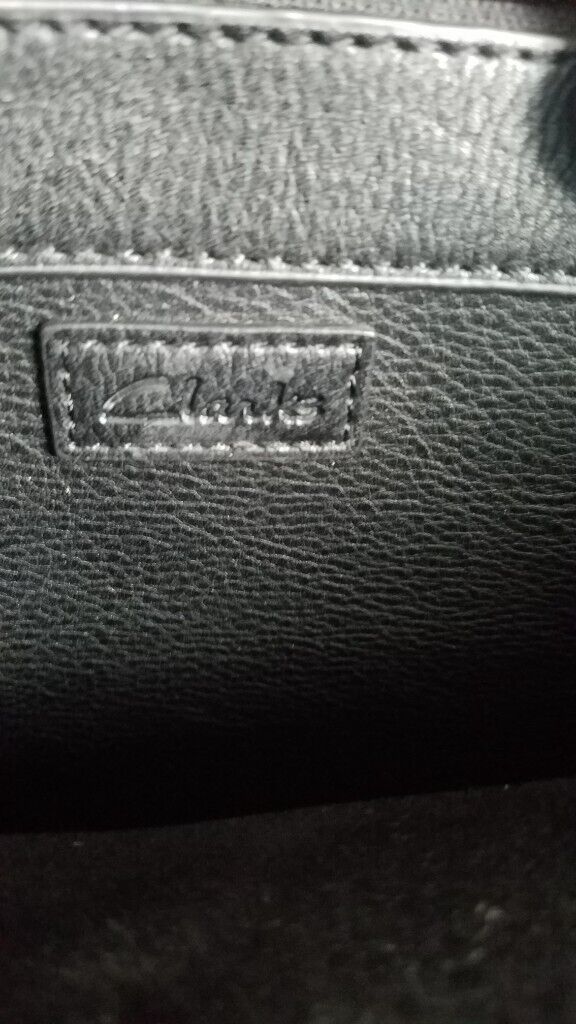 Clarks black faux leather handbag, Excellent condition   £5