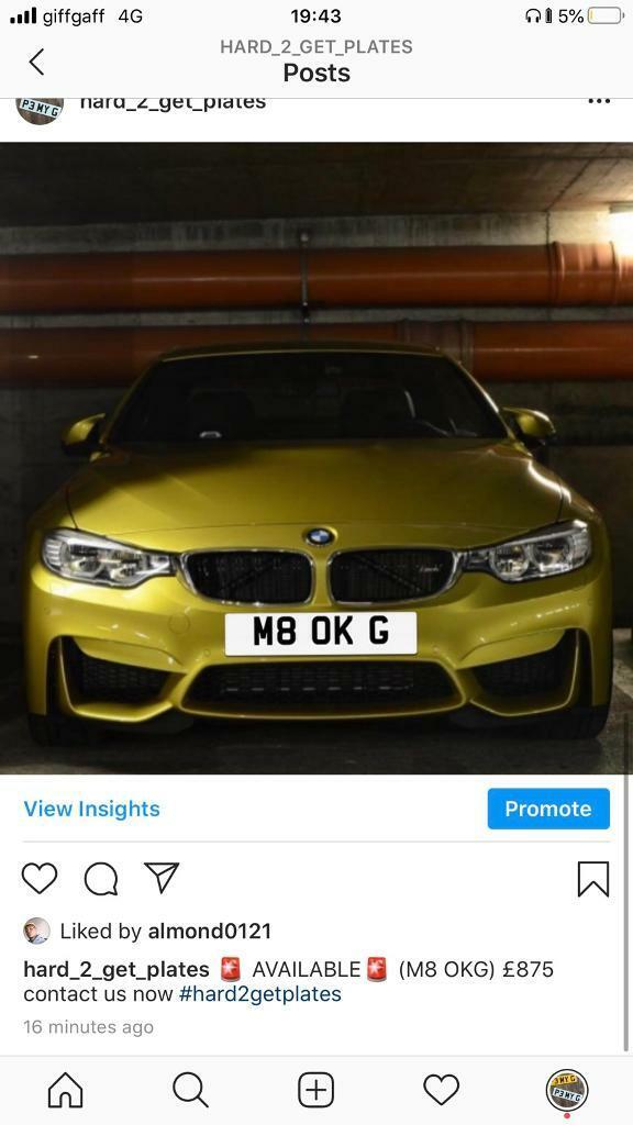 image for Private reg/plate “M8 OK G”